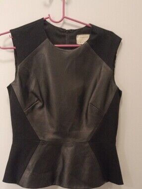 Leather Sleeveless Tank Top